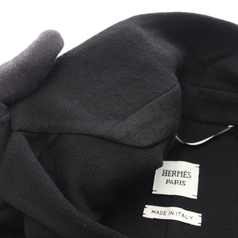 愛馬仕其他羊毛黑色二手女裝外套-6