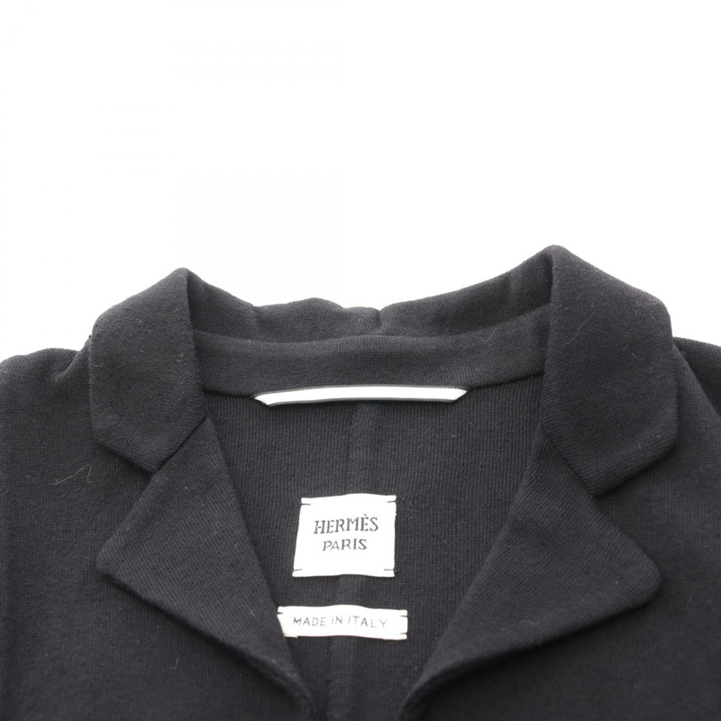 愛馬仕其他羊毛黑色二手女裝外套-7