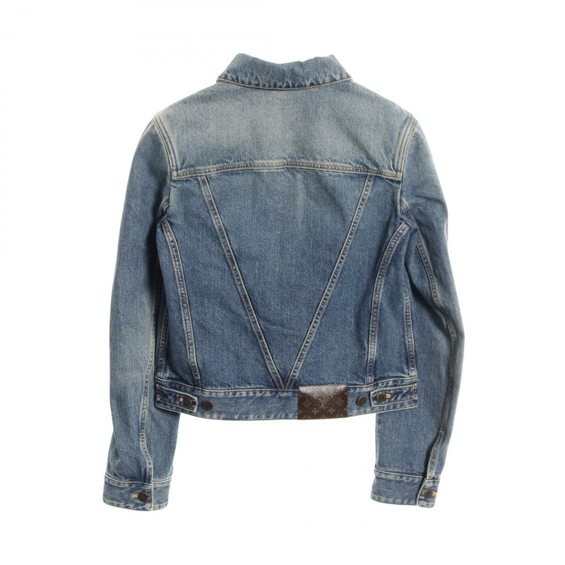 路易威登牛仔夾克 #36 RW241WW GM1 FQJA20 棉質藍色二手女款-1