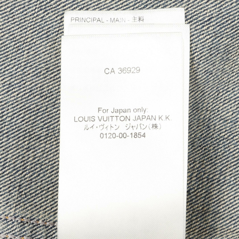 路易威登牛仔夾克 #36 RW241WW GM1 FQJA20 棉質藍色二手女款-3