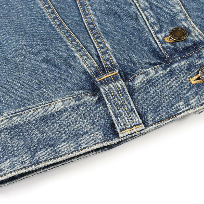 路易威登牛仔夾克 #36 RW241WW GM1 FQJA20 棉質藍色二手女款-5