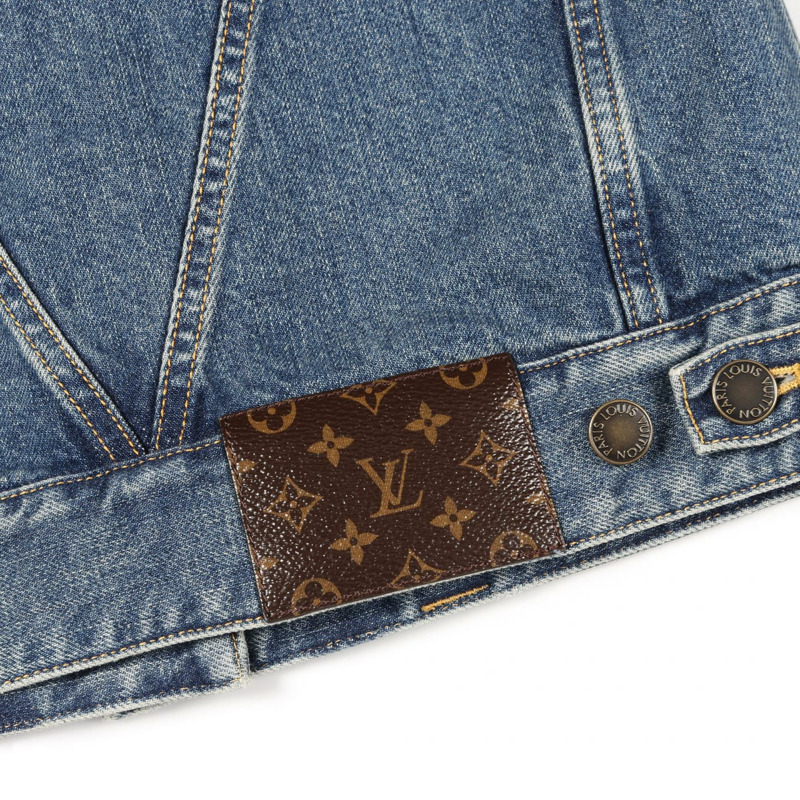 路易威登牛仔夾克 #36 RW241WW GM1 FQJA20 棉質藍色二手女款-7