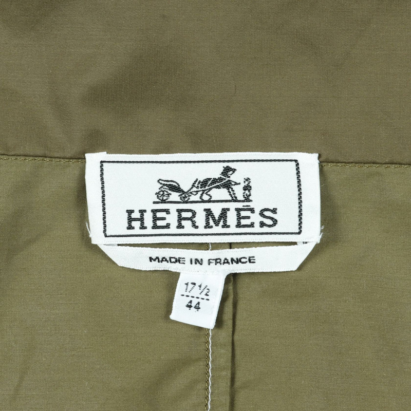 愛馬仕男士上衣外套衫 #44 H556100H4 棉尼龍卡其色 二手-2