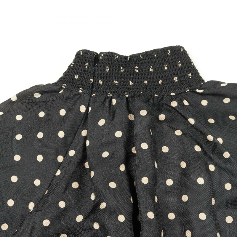 愛馬仕 (HERMES) twillaine 連身裙 #36 真絲黑色棕色二手女裝-4