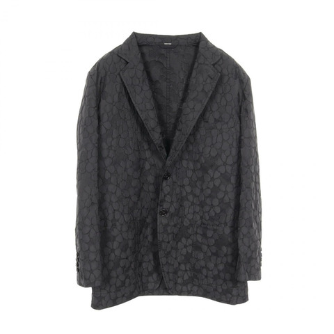 愛馬仕 (HERMES) 黑色聚酯修身夾克，二手女款，52 號，女士