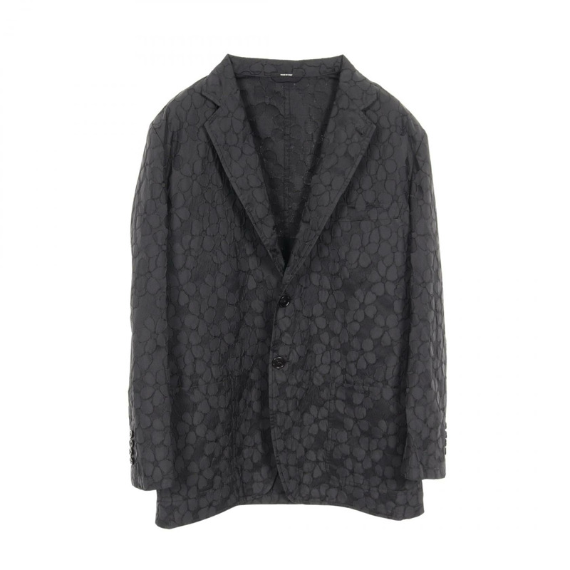 愛馬仕 (HERMES) 黑色聚酯修身夾克,二手女款,52 號,女士-0