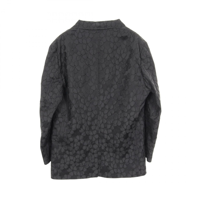 愛馬仕 (HERMES) 黑色聚酯修身夾克,二手女款,52 號,女士-1