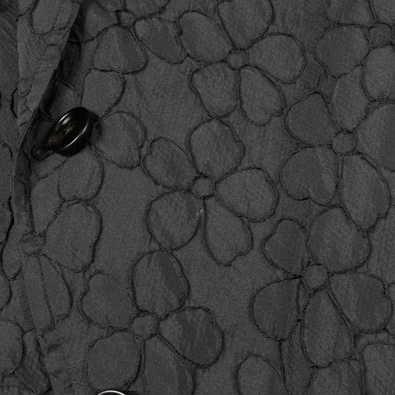 愛馬仕 (HERMES) 黑色聚酯修身夾克,二手女款,52 號,女士-9