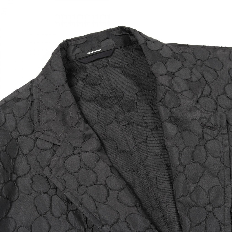 愛馬仕 (HERMES) 黑色聚酯修身夾克,二手女款,52 號,女士-10