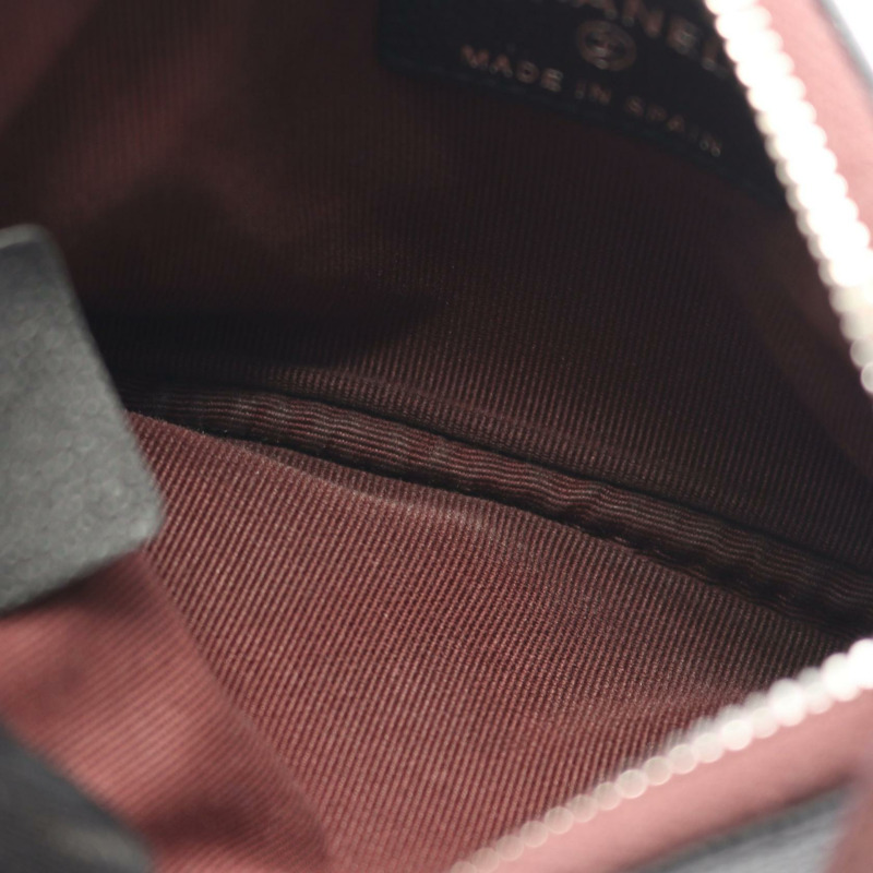 香奈兒 (CHANEL) 絎縫手拿包 AP4020 黑色粒面小牛皮 SHW 二手 女士 CC-5