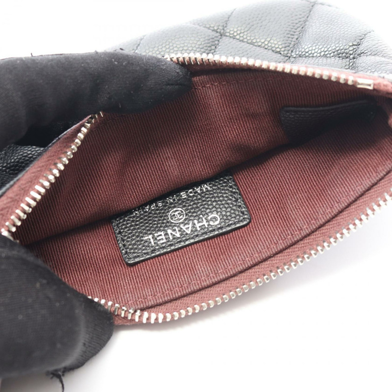 香奈兒 (CHANEL) 絎縫手拿包 AP4020 黑色粒面小牛皮 SHW 二手 女士 CC-6