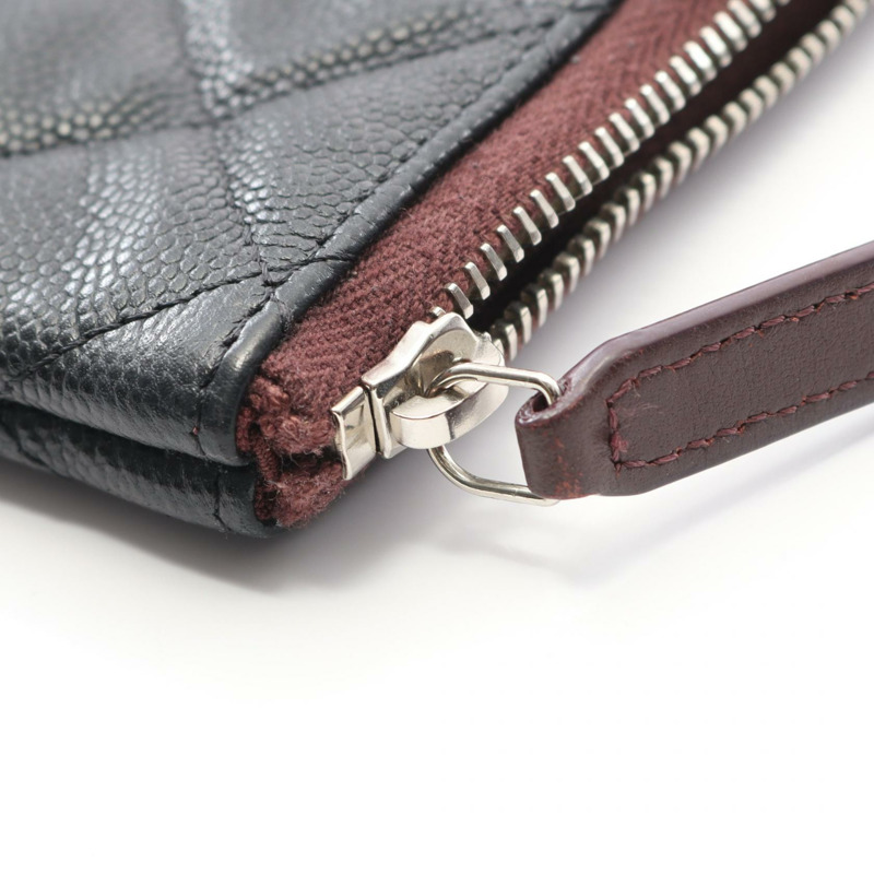 香奈兒 (CHANEL) 絎縫手拿包 AP4020 黑色粒面小牛皮 SHW 二手 女士 CC-8