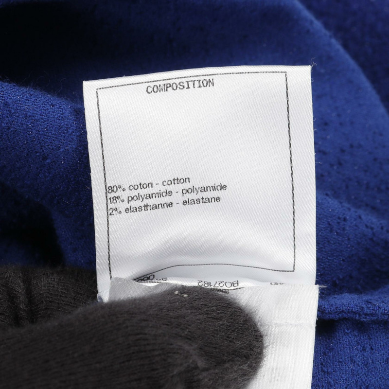 香奈兒 LA PAUSA 早春度假系列 T 卹上衣 純棉 藍色 黑色 二手 女款 #42-3