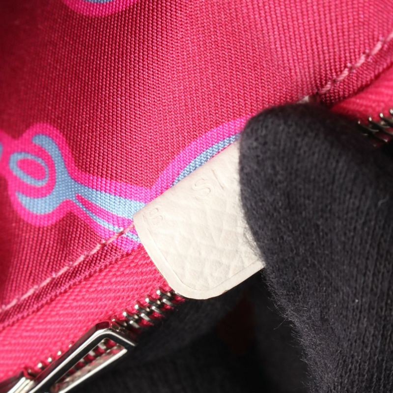 愛馬仕 Azap 絲質迷你皮夾，Epsom 皮革，白色 SHW，二手 B-4