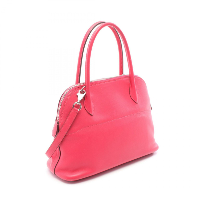 愛馬仕 Bolide 27 單肩手提包，Swift 皮革，玫瑰金，二手，女士，SHW C-1