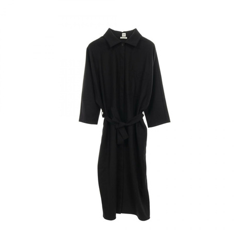 愛馬仕襯衫裙,半袖純羊毛黑二手女裝 #36