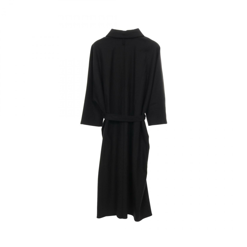 愛馬仕襯衫裙,半袖純羊毛黑二手女裝 #36-1