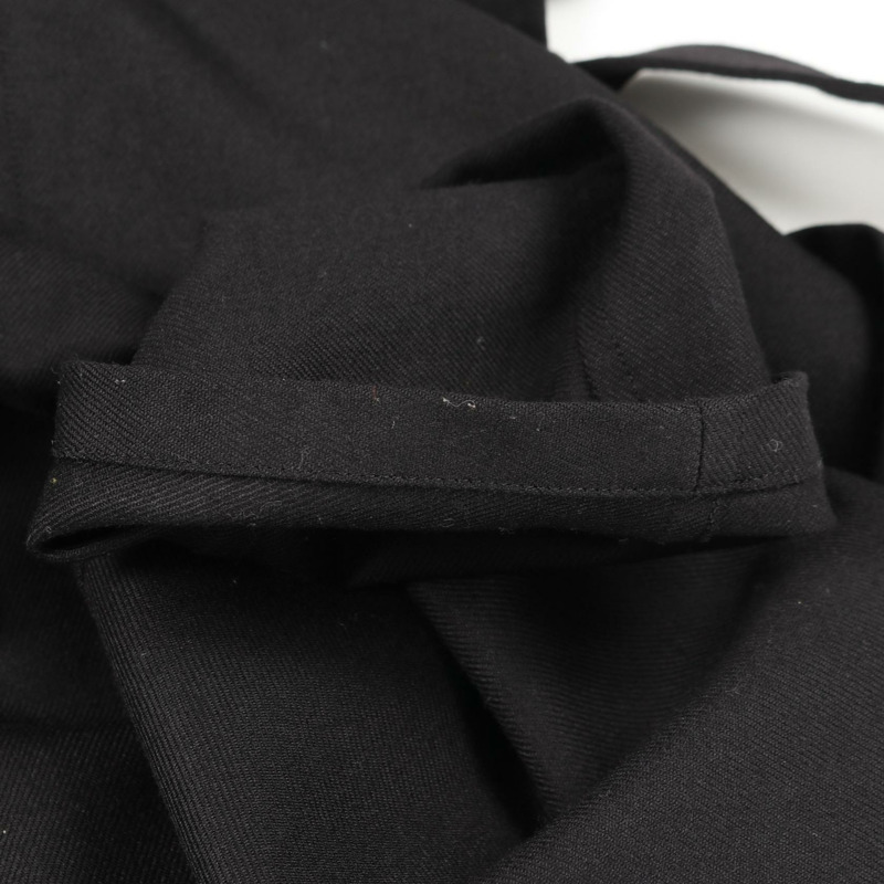 愛馬仕襯衫裙,半袖純羊毛黑二手女裝 #36-7