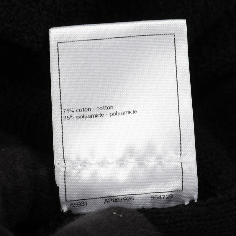 香奈兒 COCO 標誌人造珍珠紐帶連身裙 P74602k10722 棉質 黑色 #38 CC-3