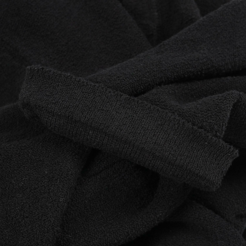 香奈兒 COCO 標誌人造珍珠紐帶連身裙 P74602k10722 棉質 黑色 #38 CC-6