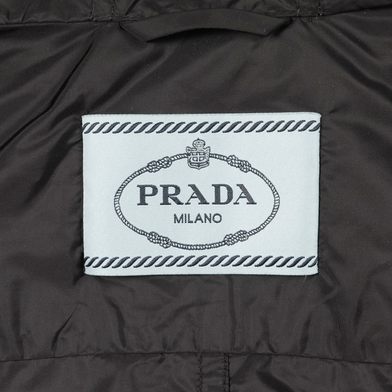 PRADA 尼龍連帽拉鍊外套 #36 29Z597 黑色二手女款-2