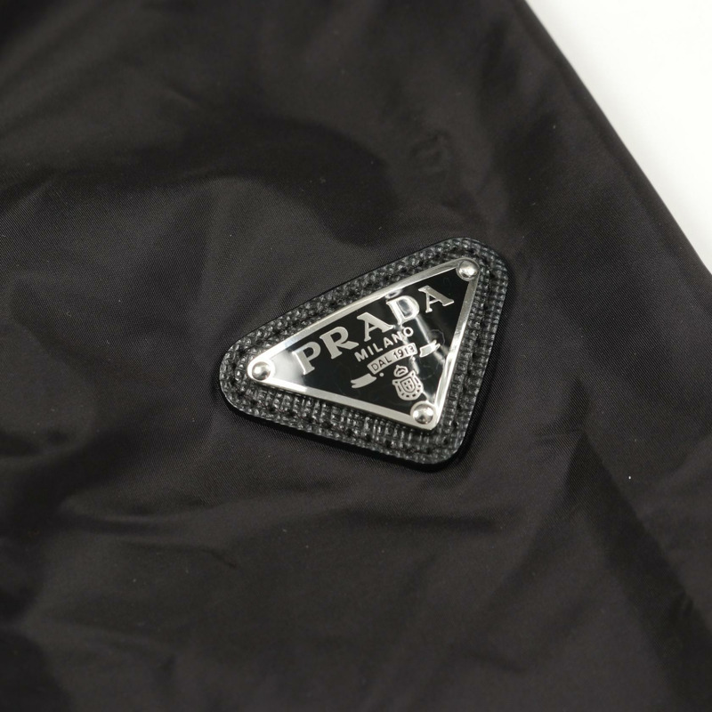 PRADA 尼龍連帽拉鍊外套 #36 29Z597 黑色二手女款-9