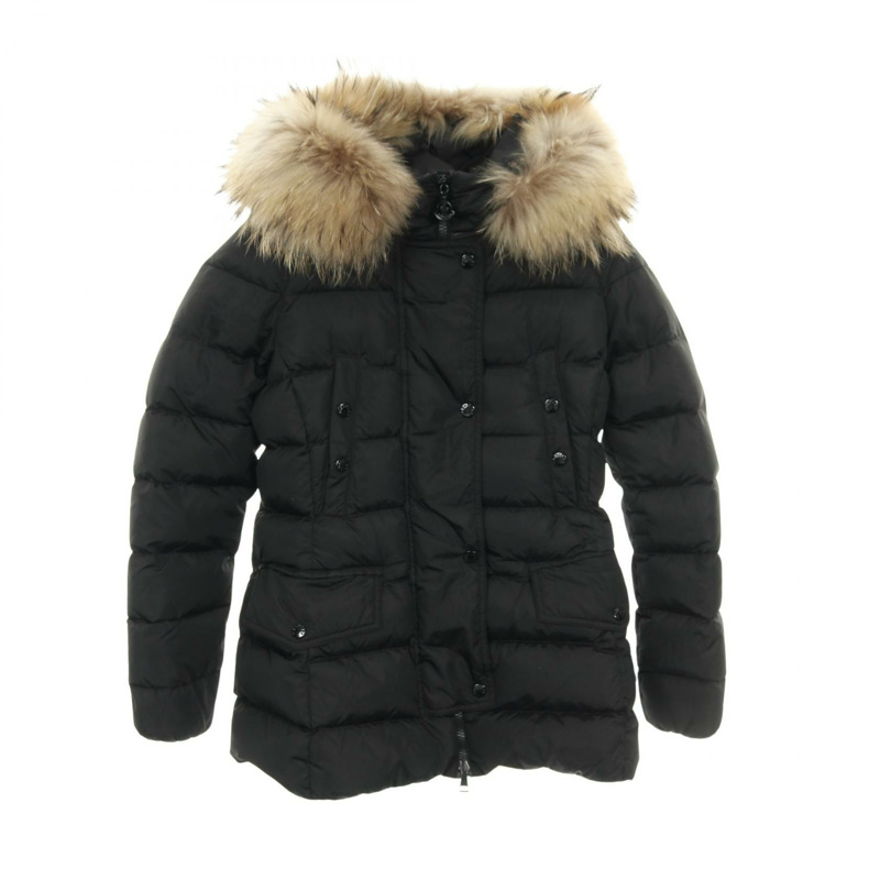 MONCLER CLIO 羽絨外套 尼龍 黑 二手 女款-0