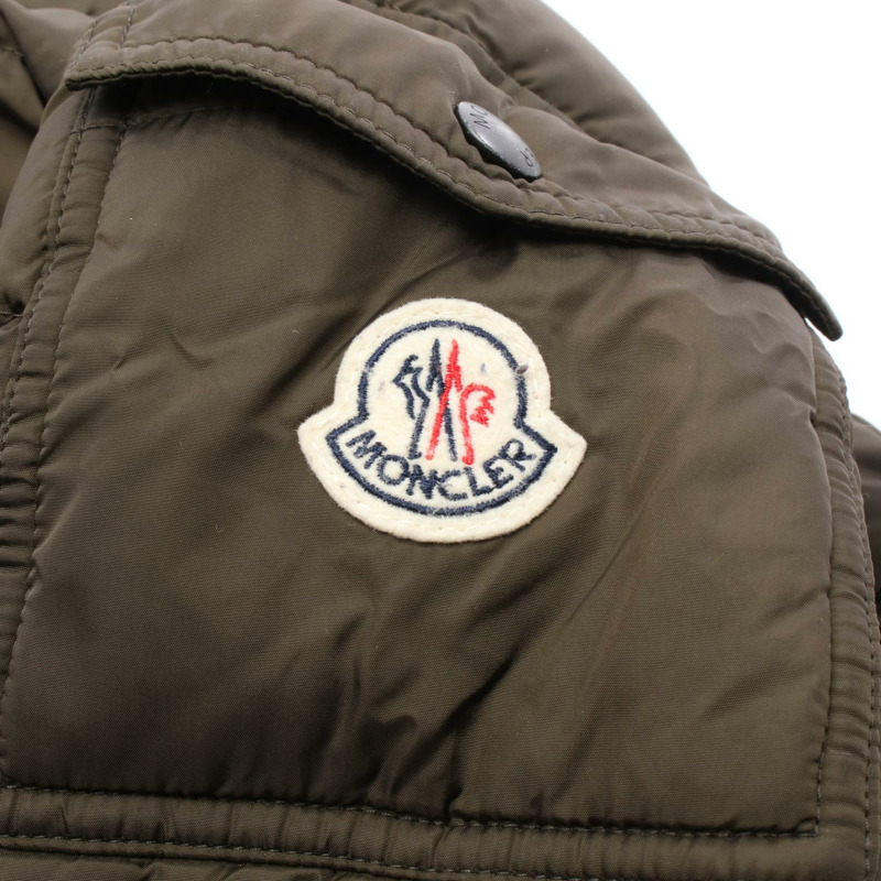 MONCLER MORANDIERES 帶帽羽絨衣 4131805 尼龍卡其色 #3 二手男款-6