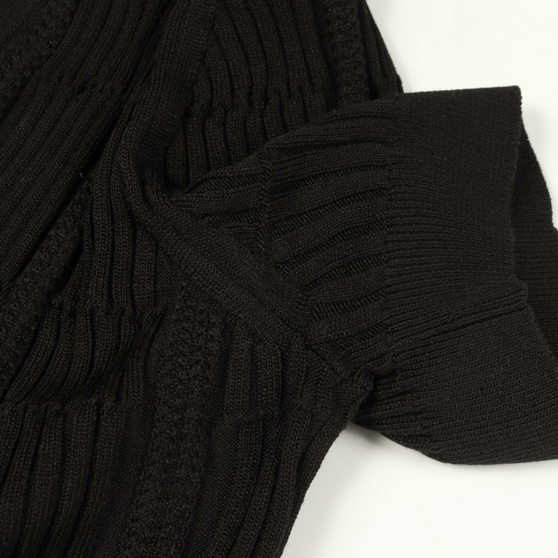 愛馬仕針織衫,半袖,5E2649DG,絲棉混紡,黑色,二手女款,#36-5