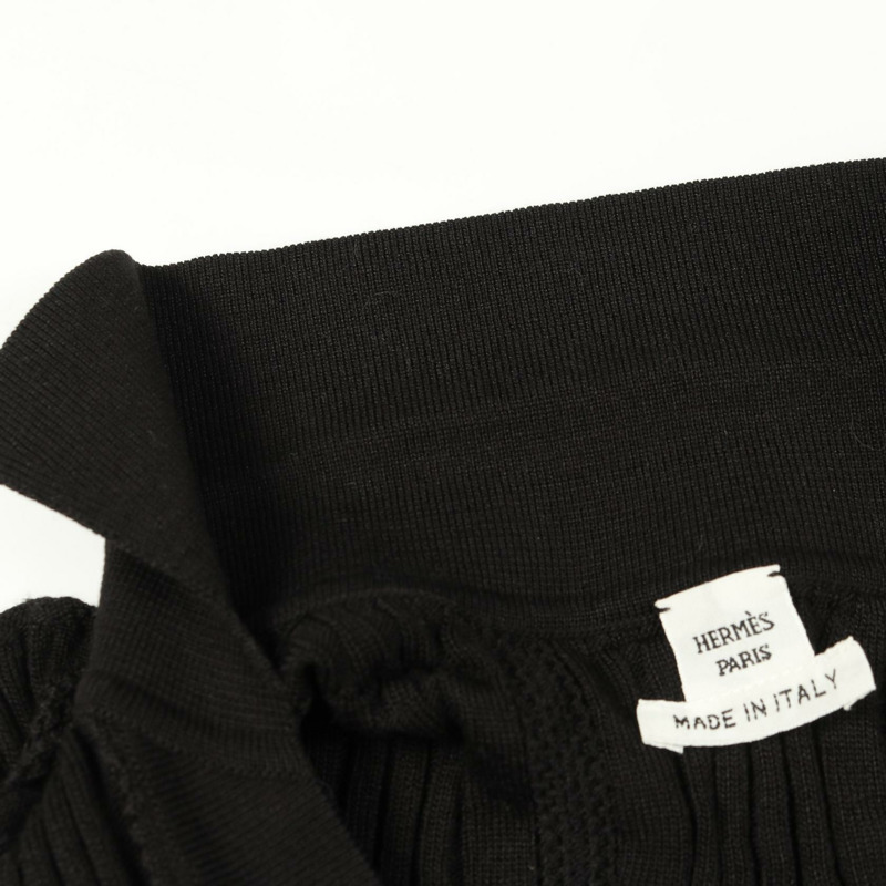 愛馬仕針織衫,半袖,5E2649DG,絲棉混紡,黑色,二手女款,#36-7