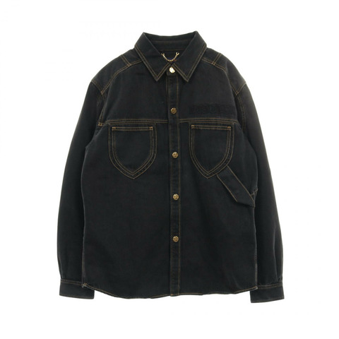 路易威登 (LOUIS VUITTON) 男士牛仔夾克 HOS12W 黑色純棉款二手男款 M 碼