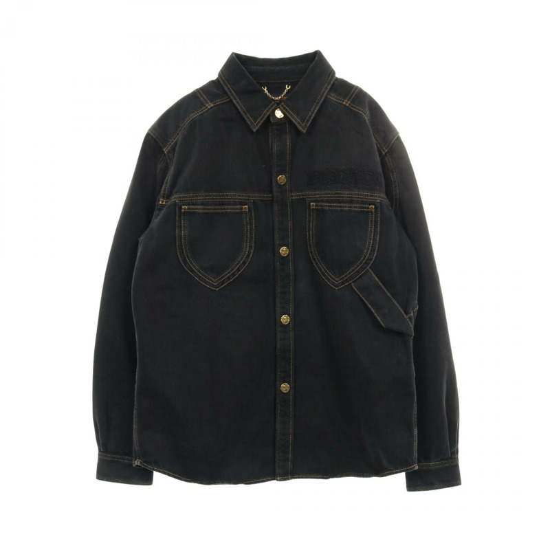 路易威登 (LOUIS VUITTON) 男士牛仔夾克 HOS12W 黑色純棉款二手男款 M 碼-0