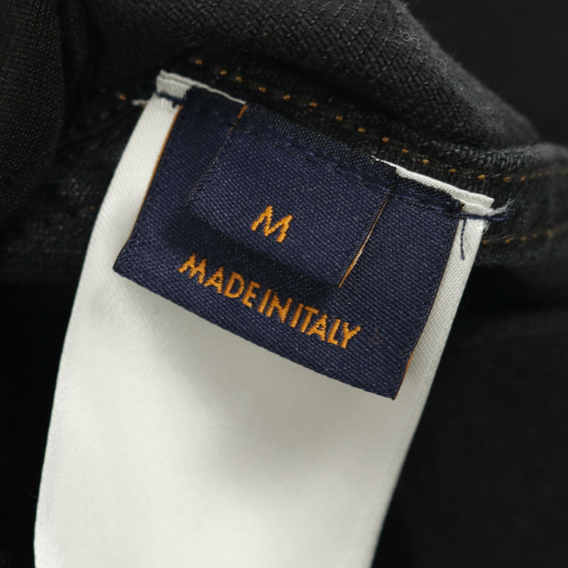 路易威登 (LOUIS VUITTON) 男士牛仔夾克 HOS12W 黑色純棉款二手男款 M 碼-5