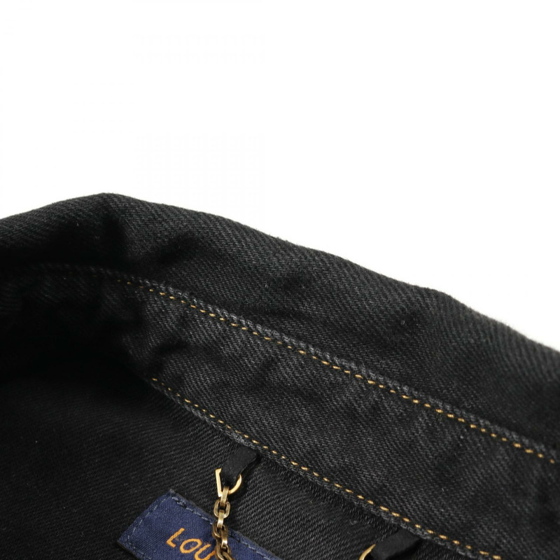 路易威登 (LOUIS VUITTON) 男士牛仔夾克 HOS12W 黑色純棉款二手男款 M 碼-7