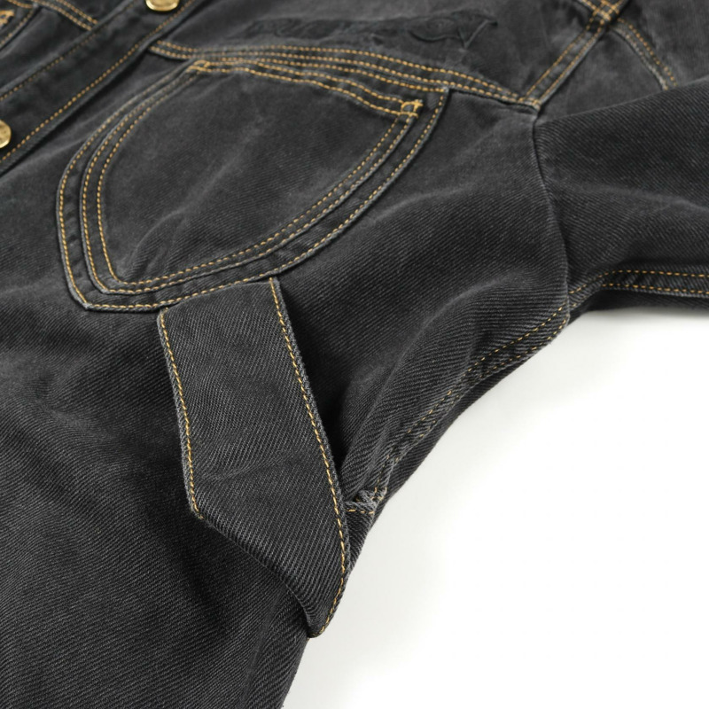 路易威登 (LOUIS VUITTON) 男士牛仔夾克 HOS12W 黑色純棉款二手男款 M 碼-9