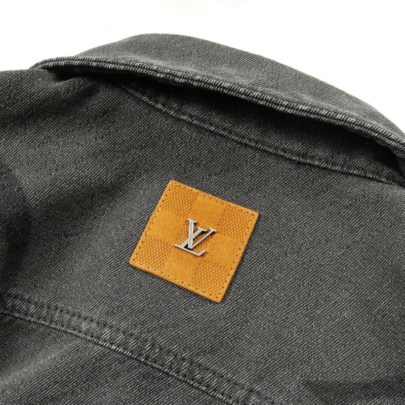 路易威登 (LOUIS VUITTON) 巨型 Monogram 牛仔外套 HSA15W 純棉黑二手男款 #46-9