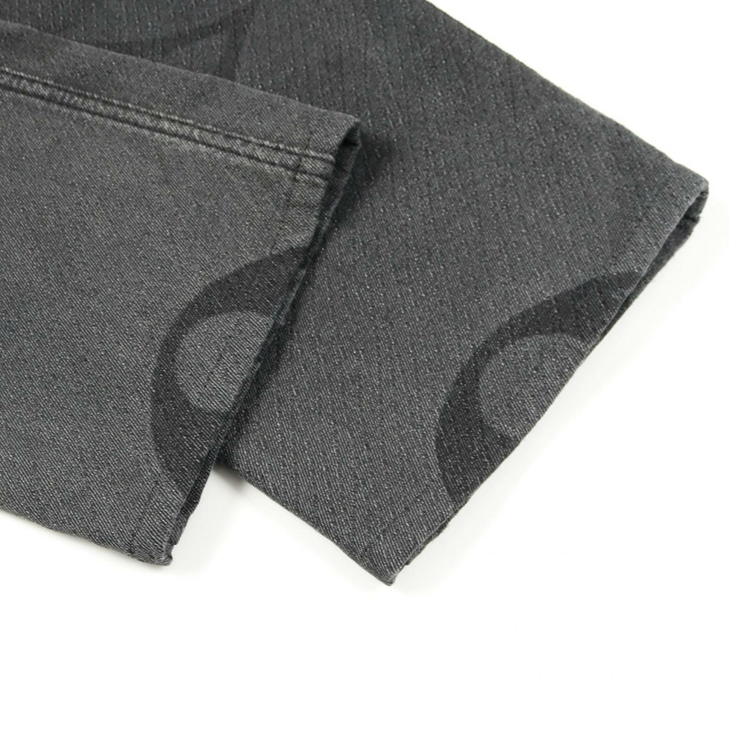 路易威登 Monogram 花卉圖案牛仔褲 HSD15W 純棉黑色二手男款 #32-6