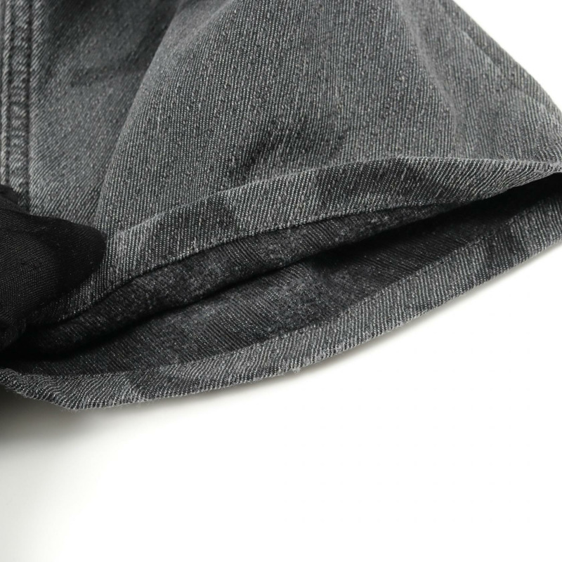 路易威登 Monogram 花卉圖案牛仔褲 HSD15W 純棉黑色二手男款 #32-7