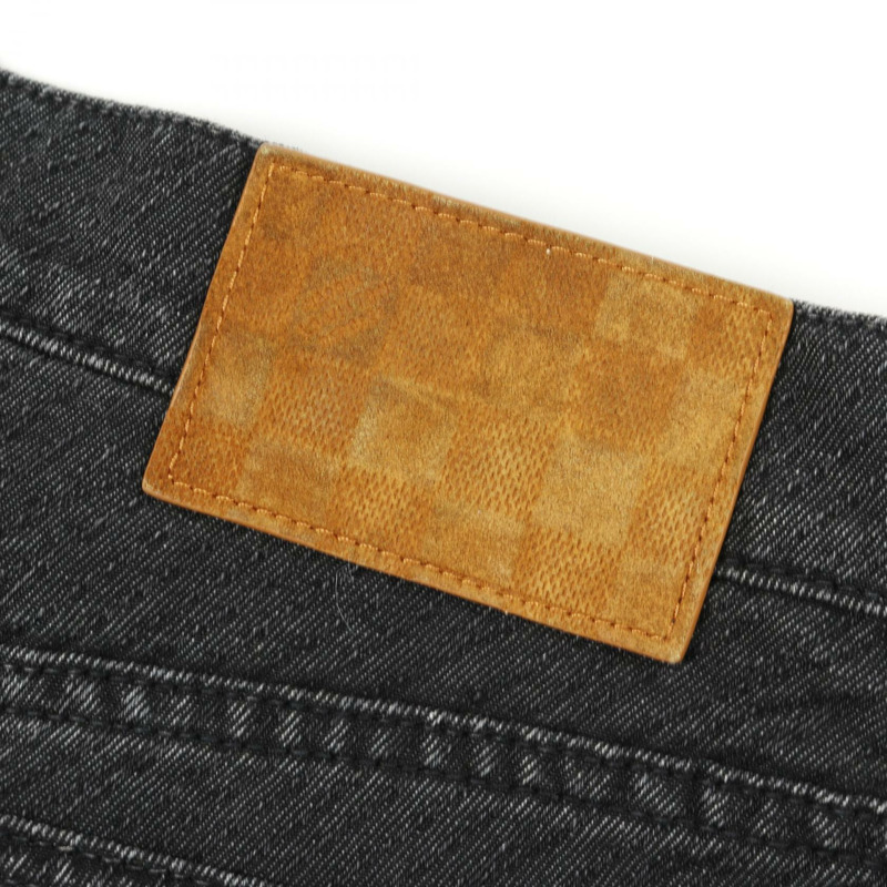 路易威登 Monogram 花卉圖案牛仔褲 HSD15W 純棉黑色二手男款 #32-8