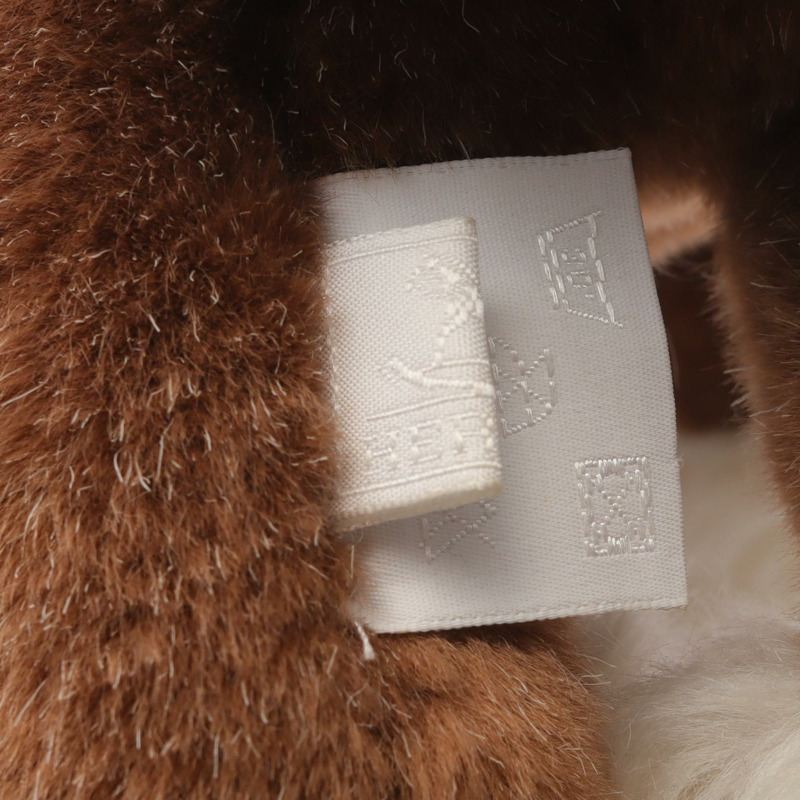 愛馬仕 Hermy ppm 毛絨玩具，麂皮絨材質，棕色、米色、黑色，二手，女士款-4