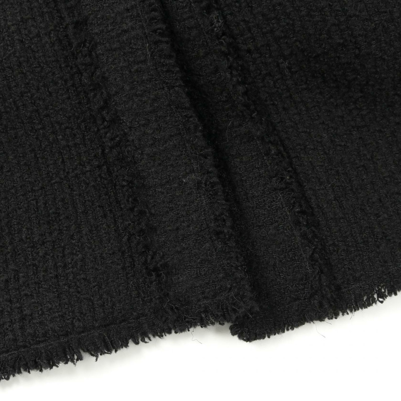 DOLCE & GABBANA DG 標誌紐扣單排扣粗花呢外套 其他外套 羊毛 黑色 二手 女款-7