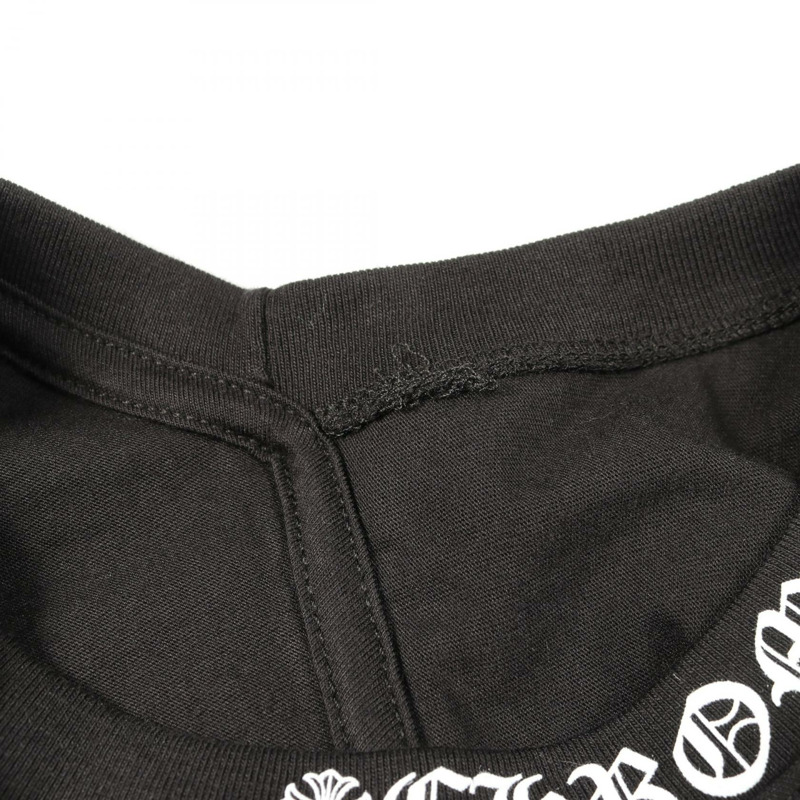 鉻心 (CHROME HEARTS) 領口logo T卹,純棉材質,黑色,M碼,二手男款-5