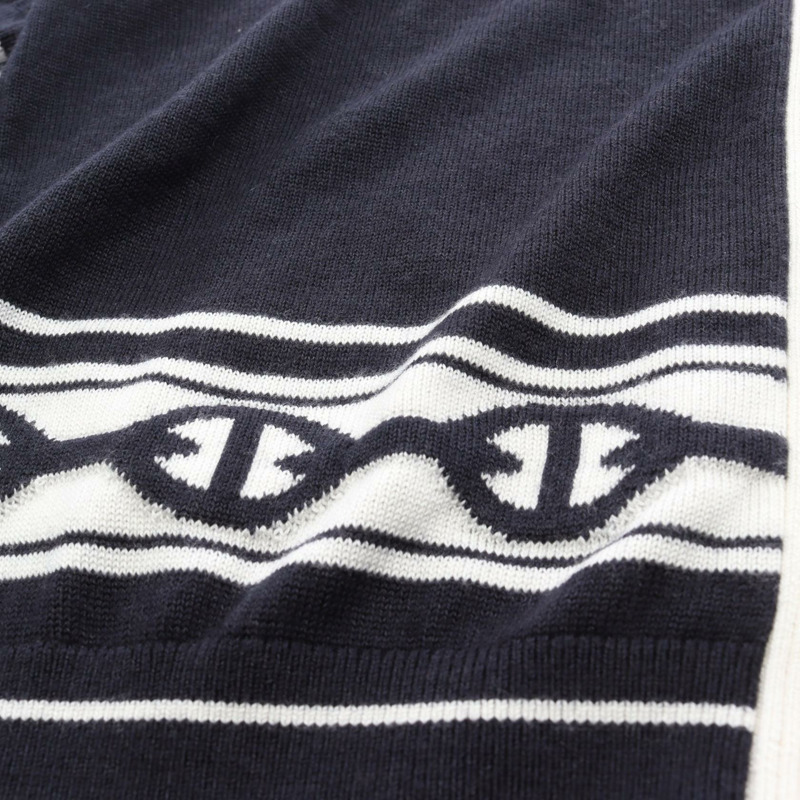 愛馬仕 Chaine dAncre 開襟羊毛衫 #34 針織衫 5E2749DF 真絲羊絨海軍藍米色-6