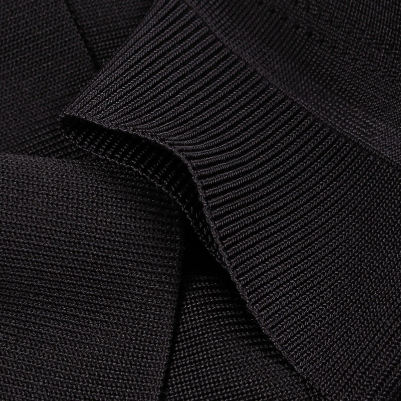 愛馬仕 Twillaine En Desordre Finesse 長版開襟衫 #34 4E2831DQ 絲綢 黑色 二手-4