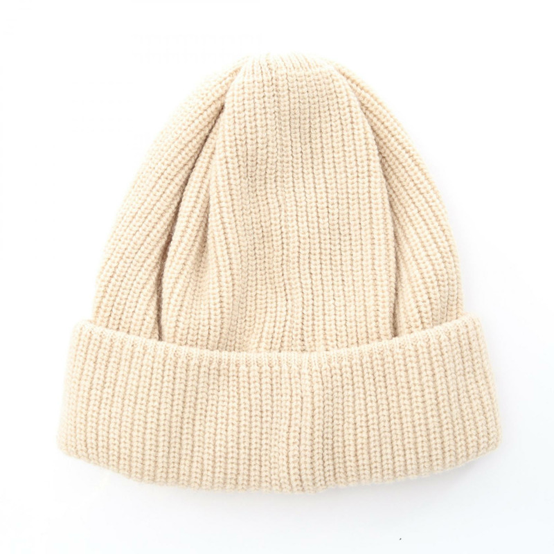 香奈兒羊絨針織帽 米色 二手 女士-1