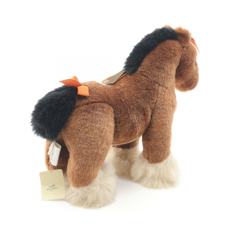 愛馬仕 Hermy ppm 毛絨玩具 H400085M 00 棕色麂皮亞克力二手女款-2