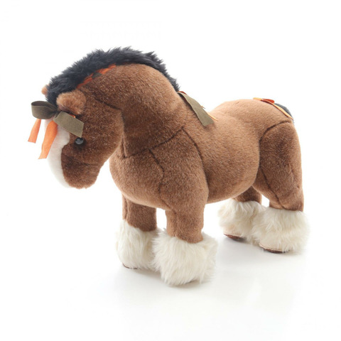 愛馬仕 Elmy PM 毛絨玩具 H400055M 00 棕色麂皮絨腈綸材質，二手女款