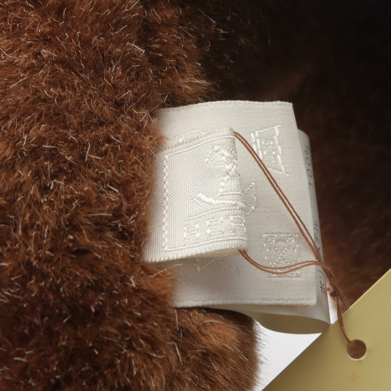 愛馬仕 Elmy PM 毛絨玩具 H400055M 00 棕色麂皮絨腈綸材質,二手女款-4