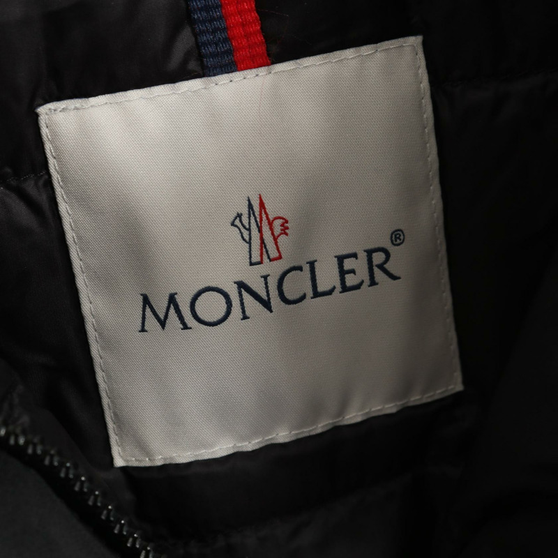 MONCLER ROSE 女士連帽拉鍊羽絨服,聚酯材質,黑色,0號,二手-2