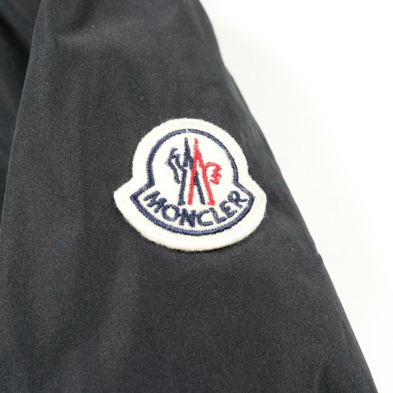 MONCLER ROSE 女士連帽拉鍊羽絨服,聚酯材質,黑色,0號,二手-4